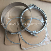 Euro 6 Truck DPF Exhaust Sealing Kit 2KL017 V Clamp plus Dual Gasket Set OE Compatible Spare Parts for Professional Garage Installation and Replacement Service