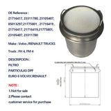 Particulate Filter 21716417, 23311780, 23105407, 85013297, 21775801 , 21716419,21716417, 21716419, 21775801, 23105407, 23311780 - SHANGHAI KESAIRAY AUTO PARTS CO LTD
