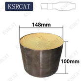 100/200 Cell Catalytic Converter Metallic Substrate High Flow Cat Converter for Porsche High flow 100 200 148x100mm