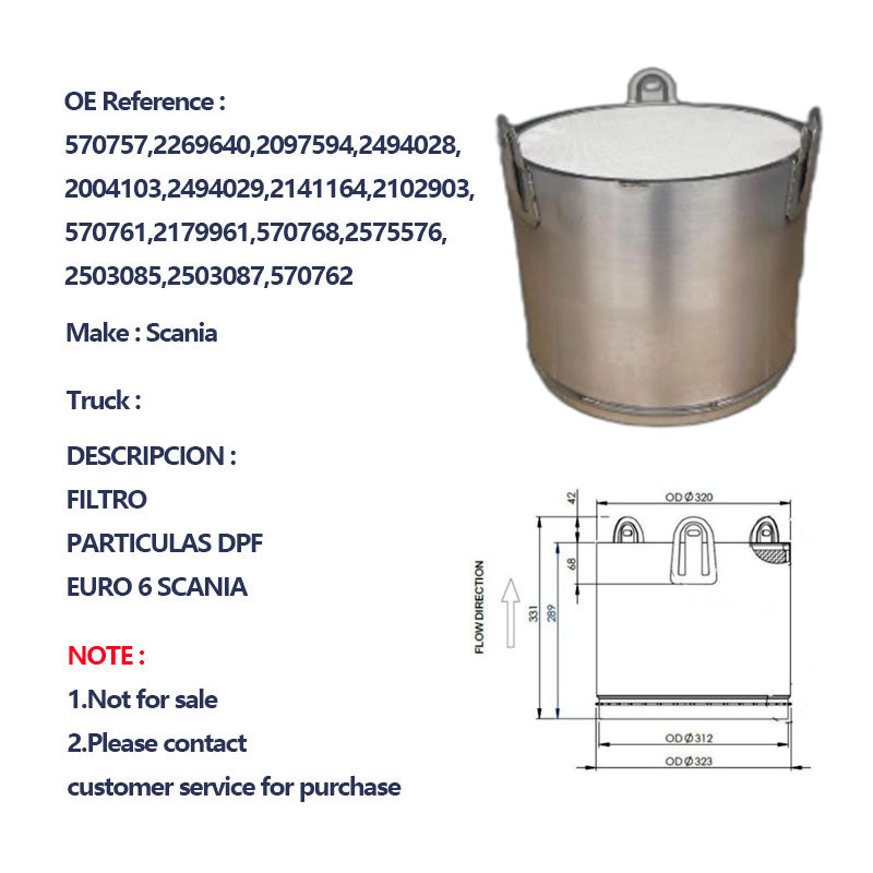 DPF-Filter 570757, 2269640,2097594,2494028,20041 03,2494029,2141164, 2102903,570761,2179961,570768 ,2575576,2503085, 2503087,570762 - SHANGHAI KESAIRAY AUTO PARTS CO LTD