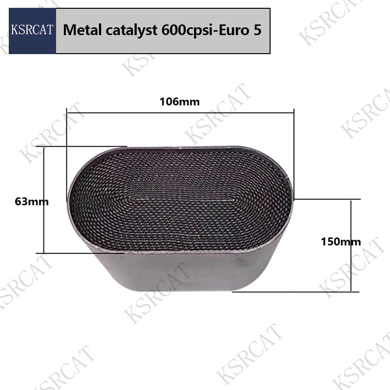 8pcs Custom-Made Metal Catalysts 63*106*150mm 600cspi Euro 5 Standard 304 Housing Material 2 cores shell 1.5mm Catalytic Converter - SHANGHAI KESAIRAY AUTO PARTS CO LTD