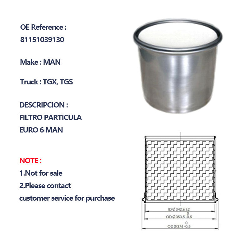 Truck Parts Euro 6 Diesel Filter DPF for Man Exhaust System 81151039130 Catalytic Converter - SHANGHAI KESAIRAY AUTO PARTS CO LTD