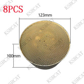 8pcs 200cpsi Exhausts System 123*100mm and 20pcs covers High flow Catalytic Converter Metal Honeycomb Substrate Catalyst