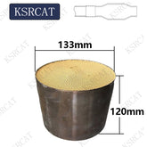 Modified Vehicle Catalytic Converter Stainless Shell 300 Cell Metal Core Universal Fit