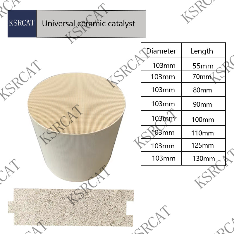 High flow Ceramic Gasoline Catalyst with Metal Coating for Emissions Control Diametr 101.6mm 400 600cpsi - SHANGHAI KESAIRAY AUTO PARTS CO LTD