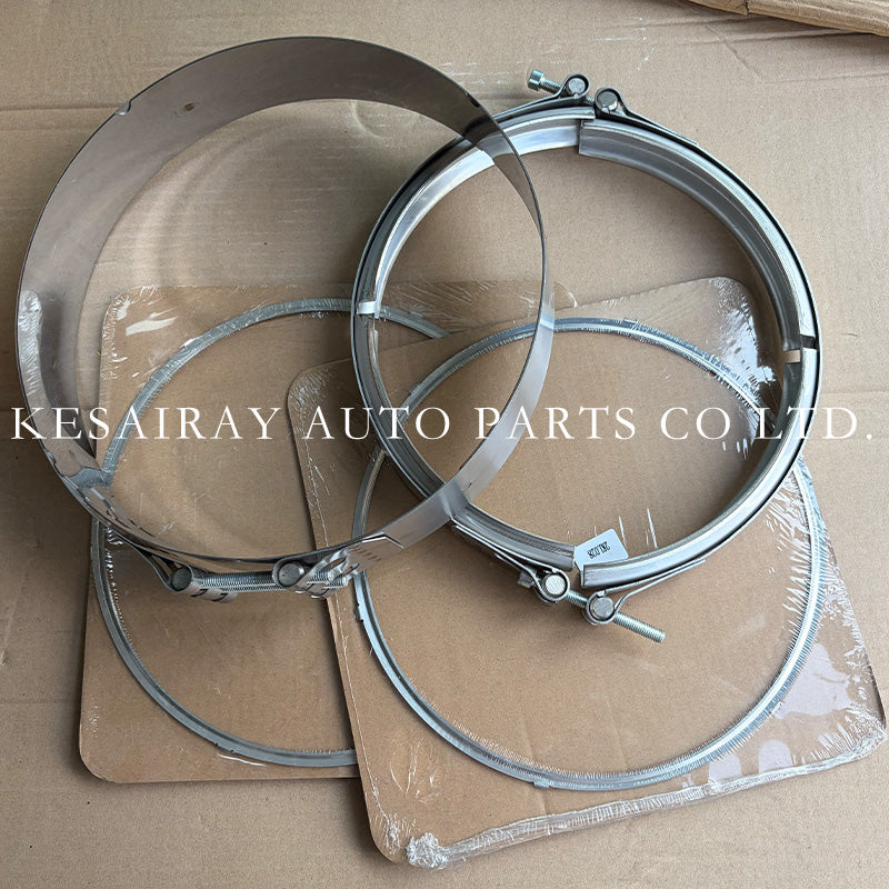 Euro 6 Truck DPF Exhaust Sealing Kit 2KL017 V Clamp plus Dual Gasket Set OE Compatible Spare Parts for Professional Garage Installation and Replacement Service
