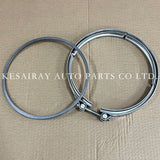 2AL017 Exhaust V Clamp Gasket Repair Kit OE 1997442 Suitable for DAF Euro6 Truck Exhaust System 2AL018 Gasket and 2AL019 Clamp Direct Replacement Components