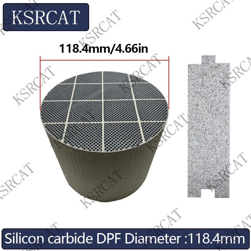 Diameter 118.4mm Diesel Engine Sic DPF Silicon Carbide Diesel particulate filter Silicon Carbide Catalytic Converter FOR Diesel Engine Exhaust Gas