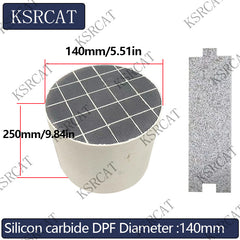 Diameter 140mm Diesel Engine Sic DPF Silicon Carbide Diesel particulate filter Silicon Carbide Catalytic Converter FOR Diesel Engine Exhaust Gas