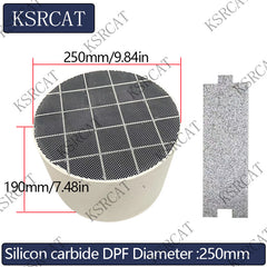 Diameter 250mm Diesel Engine Sic DPF Silicon Carbide Diesel particulate filter Silicon Carbide Catalytic Converter FOR Diesel Engine Exhaust Gas