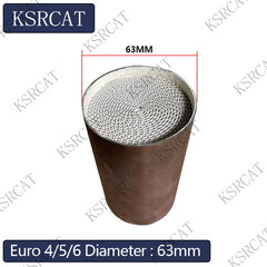 Diameter 63mm Euro 4/5/6 Metal Honeycomb Catalyst Three-Way Catalytic Catalyst Exhaust Muffler Silencer Catalytic Converters