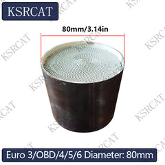 Diameter 80mm Metal 300/400cpsi Universal Three-Way Catalytic Converter Honeycomb Carrier Metal Exhaust Gas Purification