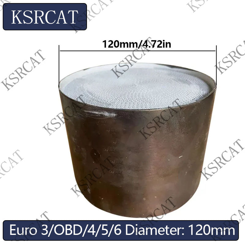 Diameter 120mm Euro 3/OBD/4/5/6 High Performance Honeycomb Metal Substrate Three Way Catalyst Coating Catalytic Converter for Cars