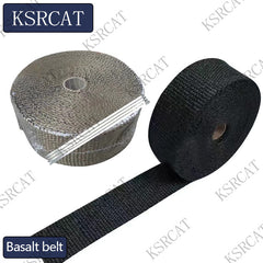 Basalt glass fiber with titanium gold/black fiber banana tropical exhaust pipe insulation cloth