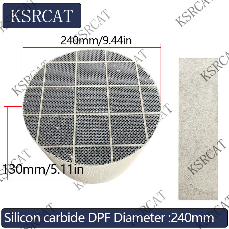 Diameter 240mm Diesel Engine Sic DPF Silicon Carbide Diesel particulate filter Silicon Carbide Catalytic Converter FOR Diesel Engine Exhaust Gas