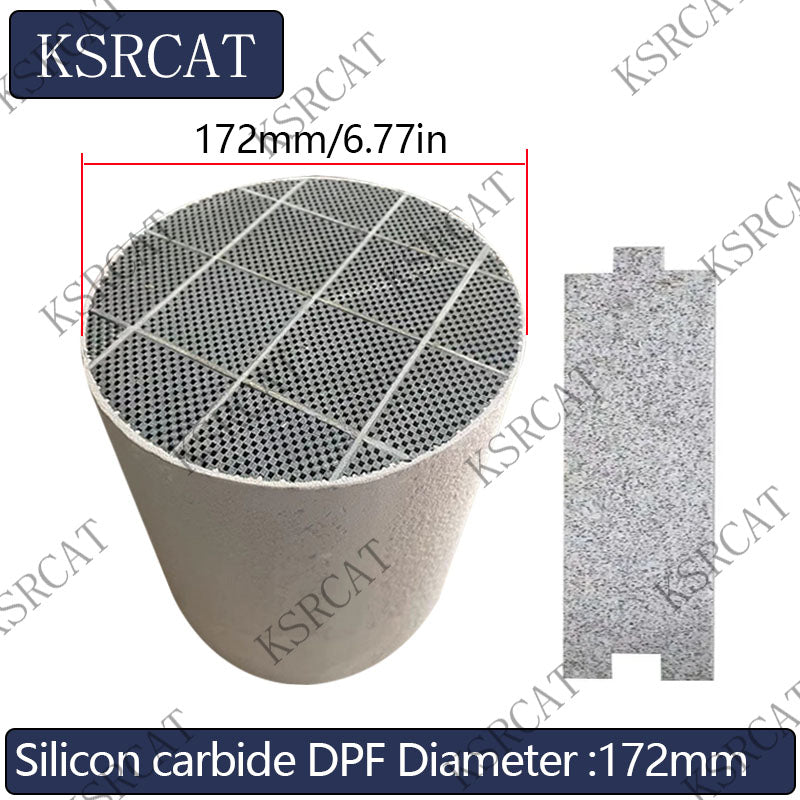 Diameter 172mm Diesel Engine Sic DPF Silicon Carbide Diesel particulate filter Silicon Carbide Catalytic Converter FOR Diesel Engine Exhaust Gas