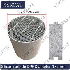 Diameter 172mm Diesel Engine Sic DPF Silicon Carbide Diesel particulate filter Silicon Carbide Catalytic Converter FOR Diesel Engine Exhaust Gas