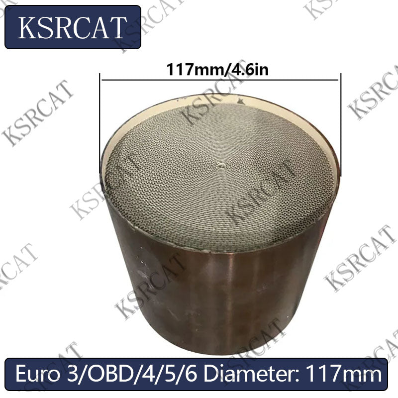 Diameter 117mm EURO 3/OBD/4/5/6 Metal Catalytic Converter Metal 200/300/400/500/600cpsi Three Way Catalyst Metallic Catalyst