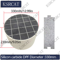 Diameter 330mm Diesel Engine Sic DPF Silicon Carbide Diesel particulate filter Silicon Carbide Catalytic Converter FOR Diesel Engine Exhaust Gas