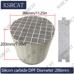 Diameter 286mm Diesel Engine Sic DPF Silicon Carbide Diesel particulate filter Silicon Carbide Catalytic Converter FOR Diesel Engine Exhaust Gas