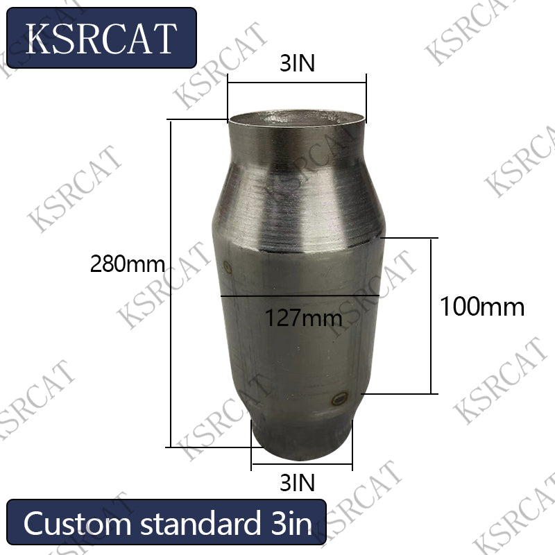 1pcs Car Universal Catalytic Converter High Flow Catalytic Converter Catalizador 300 Cpsi  Metal Catalytic