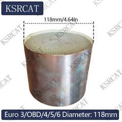 Diameter 118mm Honeycomb Catalyst Metal Euro 3/OBD/4/5/6 200/300/400/500/600CPSI Catalytic Converter Suitable FOR Exhaust Gas Treatment Of Cars