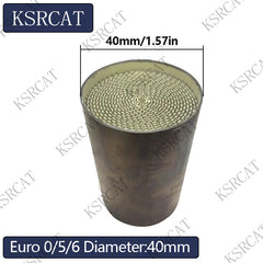 Diameter 40mm Euro 0/5/6 Small Gasoline Engine Exhaust Gas Treatment  Metal Honeycomb Catalyst Motorcycle Three-Way Catalytic Catalyst