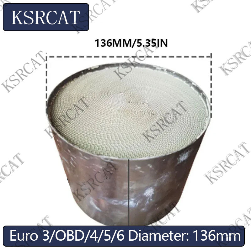 Diameter 136mm Euro 3/OBD/4/5/6 Metal 200/300/400/500/600Cpsi Honeycomb Ternary Carrier Catalyst  Suitable For Car Exhaust Catalytic Converter