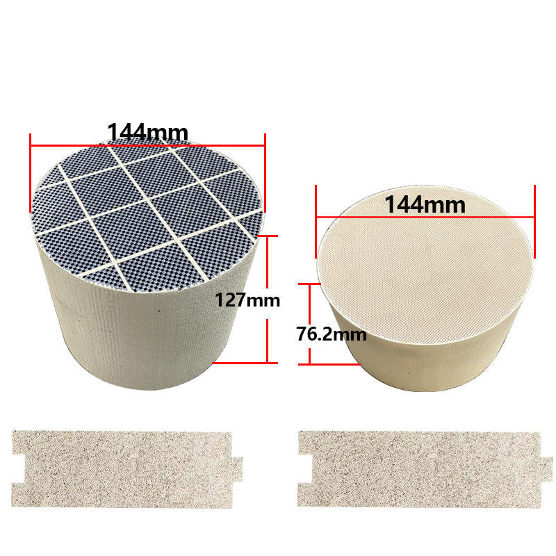 1 pcs Diesel Ceramic catalyst DOC +1 PCS Silicon carbide  Diesel particulate filter DPF fiter for exhaust clean
