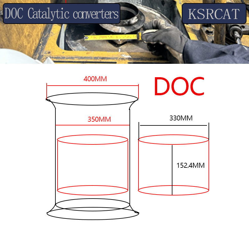 600PPM Heavy Industry Machinery Exhaust Gas Treatment DOC Diesel Vehicle Catalyst for CAT-R1600H