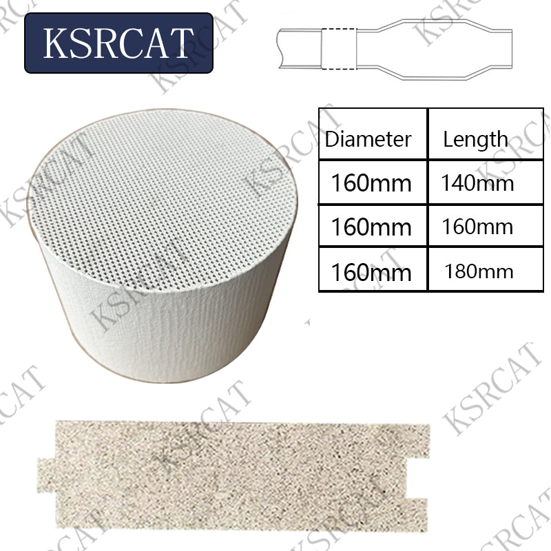 Filtre à particules diesel en céramique pour système d'échappement DPF Diamètre 160 mm 