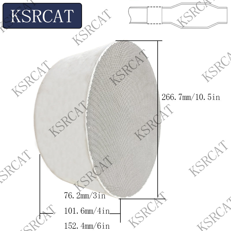 Ceramic Diesel Oxidation Catalyst (DOC) | Efficient HC/CO Reduction, Durable Exhaust Solution for Heavy-Duty Engines Diameter 266.7mm
