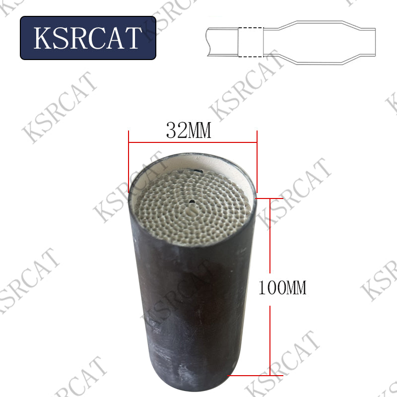 Metal Catalysts Honeycomb Catalytic Converters Used for Exhaust Treatment of Motorcycles and Sports Cars  32X80MM