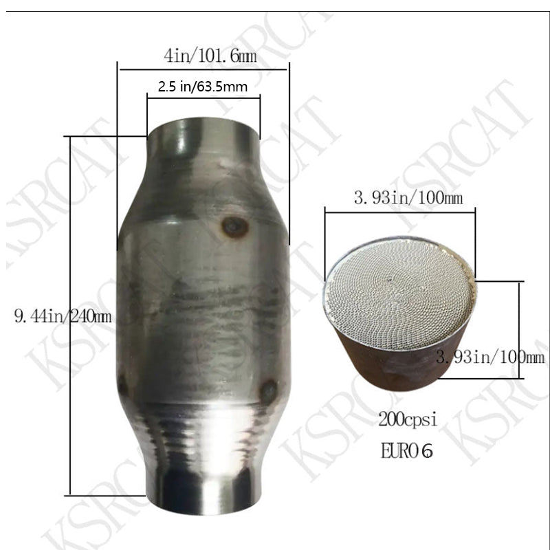 Metal Core Racing Catalytic Converters for Automotive High Performance Sport General Purpose 200 Unit High Flow - SHANGHAI KESAIRAY AUTO PARTS CO LTD