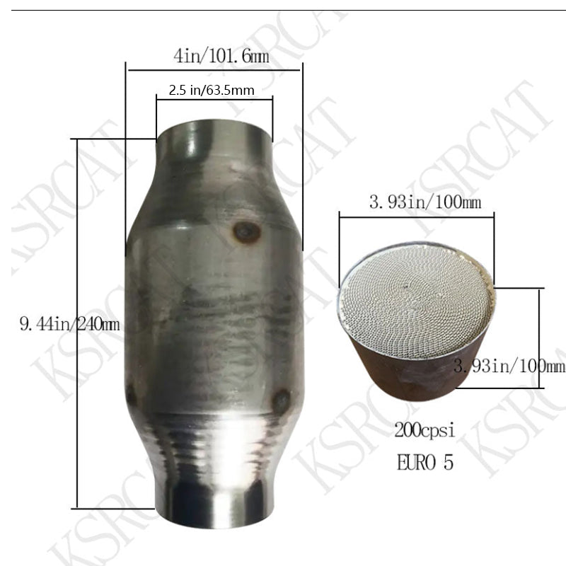 Metal Core Racing Catalytic Converters for Automotive High Performance Sport General Purpose 200 Unit High Flow - SHANGHAI KESAIRAY AUTO PARTS CO LTD