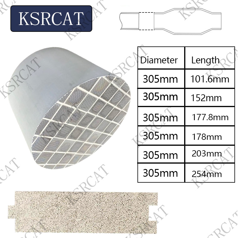 Insert DPF robuste avec noyau en carbure de silicium garantissant des performances et une longévité élevées diamètre 305 mm